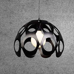 Wewoo Lampe suspendue Luminaire Salon Pendentif En Verre Creusé Moderne Belle Arbre Motif Carve Vintage Lustre Plafond Loft (Noir)