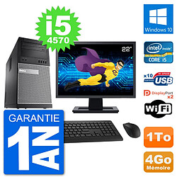 PC Tour Dell 9020 Ecran 22" Intel i5-4570 RAM 4Go Disque 1To Windows 10 Wifi · Occasion 