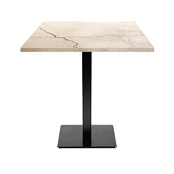 Restootab Table 70x70cm - modèle Milan lune blanche