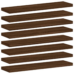 vidaXL Étagères murales 8 pcs chêne marron 40x10x1,5cm bois ingénierie