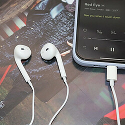 Avis 1.2M Type-C Plug Headset Semi-Intra-Auriculaire À Trois Boutons Intelligent Wired Control Mobile Blanc