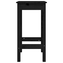 Avis vidaXL Chaises de bar lot de 2 noir 40x40x78 cm bois de pin solide