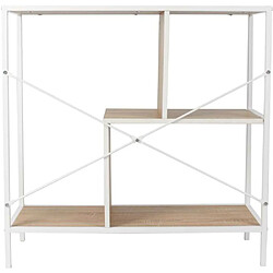 Acheter The Home Deco Factory Etagère en bois et métal blanc Edison 80 x 30 x 79,5 cm.