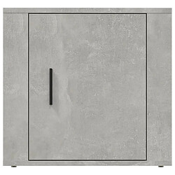 Maison Chic Table de chevet,Table de nuit,Table d'appoint pour salon Gris béton 50x39x47 cm -MN44747 pas cher