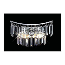 Luminaire Center Applique murale Gianni 2 Ampoules chrome poli/cristal Coloris : chrome poli Largeur en Cm : 29 Hauteur en Cm : 17 Profondeur en Cm : 11 Poids en Kilos : 1,2 Nombre d'ampoules : 2 Type d'ampoule : G9 Puissa