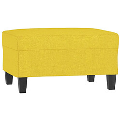 vidaXL Repose-pied Jaune clair 70x55x41 cm Tissu