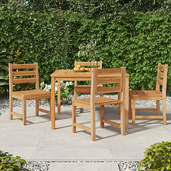 vidaXL Chaises de jardin lot de 4 Bois de teck solide 