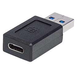 Arte Video Manhattan 354714 adaptateur et connecteur de câbles USB-A USB-C Noir (USB-C TO USB 3.0 A F/M ADAPTER- - 3A BLACK POLYBAG) pas cher