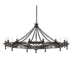 Elstead Lighting Lustre suspendu à 12 ampoules - Noir graphite 