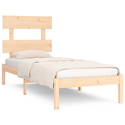 Maison Chic Lit Moderne Chambre - Cadre/structure de lit pour adulte bois massif 90x190 cm simple -MN32014