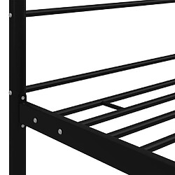 Acheter vidaXL Cadre de lit à baldaquin sans matelas noir métal 100x200 cm