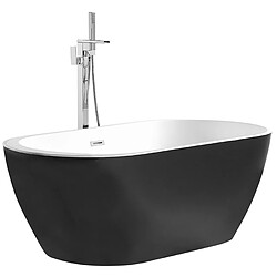 Acheter Beliani Baignoire îlot noire 150 x 80 cm NEVIS