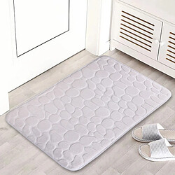 LUUCOZK Tapis de bain antidérapants absorbants à séchage rapide, tapis de décoration de salle de bain, gris clair-50x80cm 