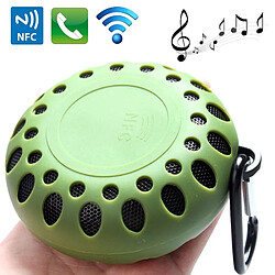 Wewoo Enceinte Bluetooth étanche vert Haut-parleur imperméable à l'eau portatif de sports de plein air avec la boucle de coup, appel mains libres, fonction de NFC d'armée