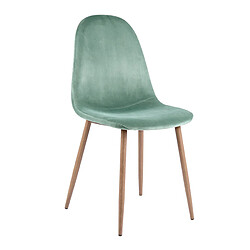 Acheter Rendez Vous Deco Chaise Fredrik en velours vert d'eau (lot de 2)