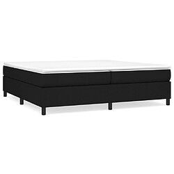 vidaXL Sommier à lattes de lit avec matelas Noir 200x200 cm Tissu