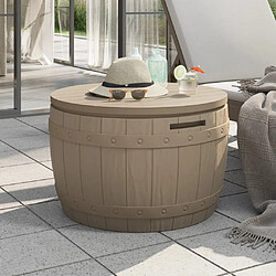 vidaXL Boîte de rangement de jardin 3 en 1 marron clair polypropylène 