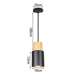 Acheter Stoex Suspension Lustre Rétro en Métal Suspension Luminaire Moderne E27 Plafonnier Nordique Pour Salle À Manger, Bureau, Chambre À Coucher, Cuisine (Noir)