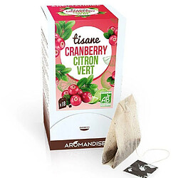 Aromandise Tisane cranberry et citron vert bio - 18 sachets 