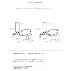 Chat Chien Mangeoire Distributeur D'eau Automatique Colonne Vertébrale Protectve Bol Pour Animaux De Compagnie L