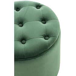 Acheter Decoshop26 Pouf tabouret coffre avec espace de rangement en tissu velours vert 42x44cm TABO10077