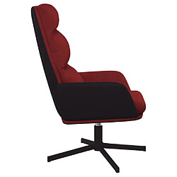 Avis vidaXL Chaise de relaxation Rouge bordeaux Tissu