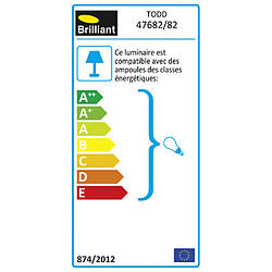 Avis Brilliant (Lighting) Applique extérieure électrique rectangulaire en métal hauteur 29cm Todd - Inox - Sans détecteur