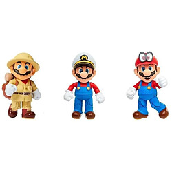 Pack de 3 Figurines - JAKKS PACIFIC - Super Mario Bros : Mario - 10 cm 