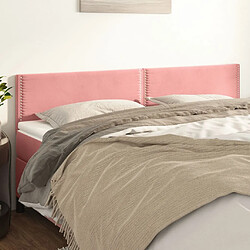 Maison Chic Lot de 2 Têtes de lit design pour chambre - Décoration de lit Rose 90x5x78/88 cm Velours -MN57299