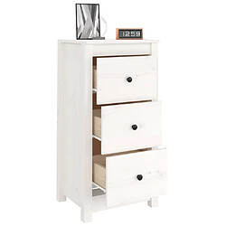 Acheter Maison Chic Buffet,Meuble de Rangement,commode pour salon,Cuisine Blanc 40x35x80 cm Bois massif de pin -MN77714