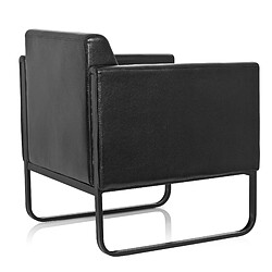 Acheter Fauteuil lounge BALI BLACK châssis noir simili cuir lisse 1 place noir hjh OFFICE