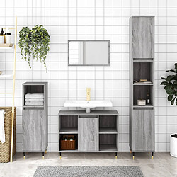 vidaXL Armoire salle de bain sonoma gris 30x30x100 cm 