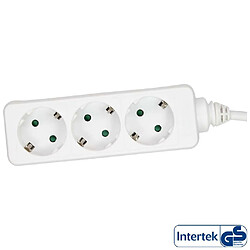 InLine® Power Strip 3 ports 3x Type F allemand avec sécurité enfant blanche 5m