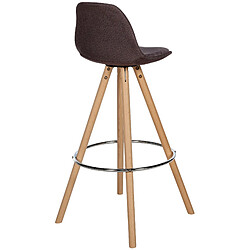 Non Tabouret de bar Corbin tissu rond naturel pas cher