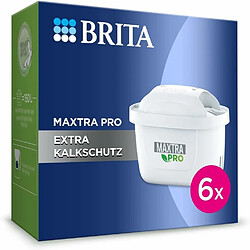 BRITA BRITA Lot de 6 cartouches filtrantes pour filtre à eau Maxtra Pro Extra Protection contre le calcaire ? Lot de 6 cartouches de rechange d'origine BRITA pour la protection des appareils et la réduction du calcaire, des impuretés, du chlore et