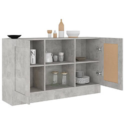 Acheter Maison Chic Buffet,Meuble de Rangement,commode pour salon,Cuisine Gris béton 120x30,5x70 cm Aggloméré -MN88850