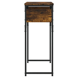 Acheter vidaXL Table console avec étagère chêne fumé 75x30x75 cm