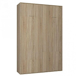 Inside 75 Armoire lit escamotable SMART-V2 chêne naturel couchage 140*200 cm.