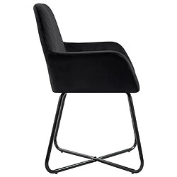 Acheter Decoshop26 Lot de 2 chaises de salle à manger cuisine design moderne velours noir CDS020898