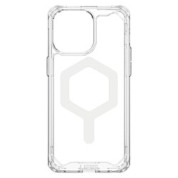 Coque MagSafe UAG pour iPhone 15 Pro Antichoc Transparent et Blanc série Plyo