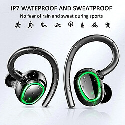 Universal Casque Bluetooth sportif, casque Bluetooth 5.1 Stéréo sans fil, casque sans fil imperméable IP7 avec durée de vie de la batterie 50h, intégrée pas cher