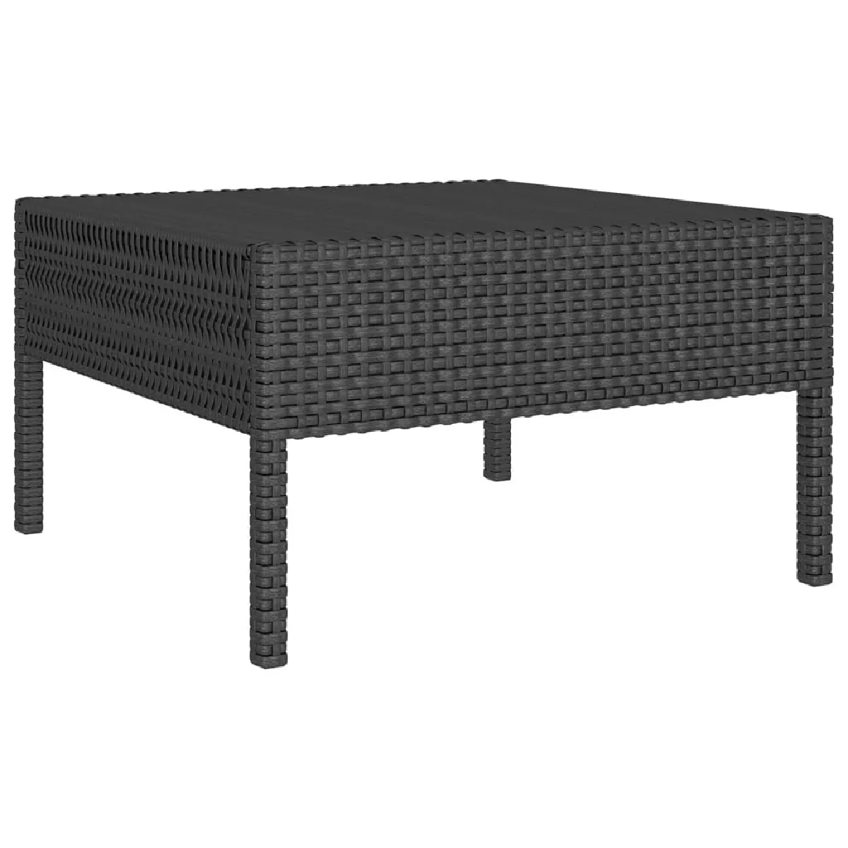 Avis Maison Chic Salon de jardin 5 pcs + coussins - Mobilier/Meubles de jardin - Table et chaises d'extérieur Résine tressée Noir -MN29164