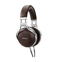 Denon AH-D5200 Casque Audio 103dB 6.3mm Hi-Fi Bois de Zèbre Marron 