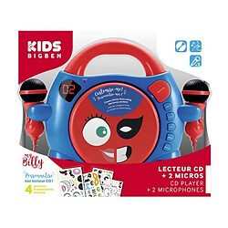 Avis KIDS BIGBEN CD59BOYSSTICK Lecteur CD My Billy + 2 micros - 4 pages dautocollants - Bleu et Rouge