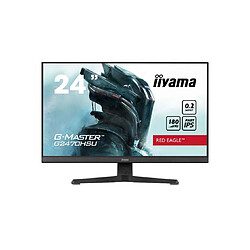 Ecran IIYAMA 23.8'' G-Master Noir 0.2ms Red eagle Fast IPS 1920x1080 180Hz 300 cd/m² HDMI DisplayPort 4xUSB HUB 3.2 HPs G2470HSU-B6