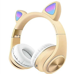 Universal Oreille de chat bluetooth sans fil casque léger (jaune) 