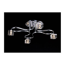 Luminaire Center Semi Plafonnier Sisco rond 4 Ampoules chrome poli Coloris : chrome poli Coloris de l'abat jour : transparent Diamètre en Cm : 69 Hauteur en Cm : 22 Poids en Kilos : 4,5 Nombre d'ampoules : 4 Type d'ampoule :