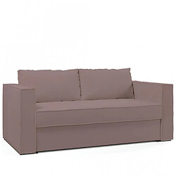 Inside 75 Canapé convertible EXPRESS IBIZA couchage 140 cm matelas 16 cm tissu tweed twist taupe