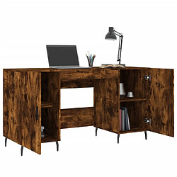 Acheter Maison Chic Bureau,Table de travail,bureau de travail pour chambre chêne fumé 140x50x75 cm bois d'ingénierie -GKD14948