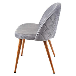 Avis Decoshop26 Lot de 4 chaises de salle à manger tissu velours gris clair en bois style rétro CDS04518